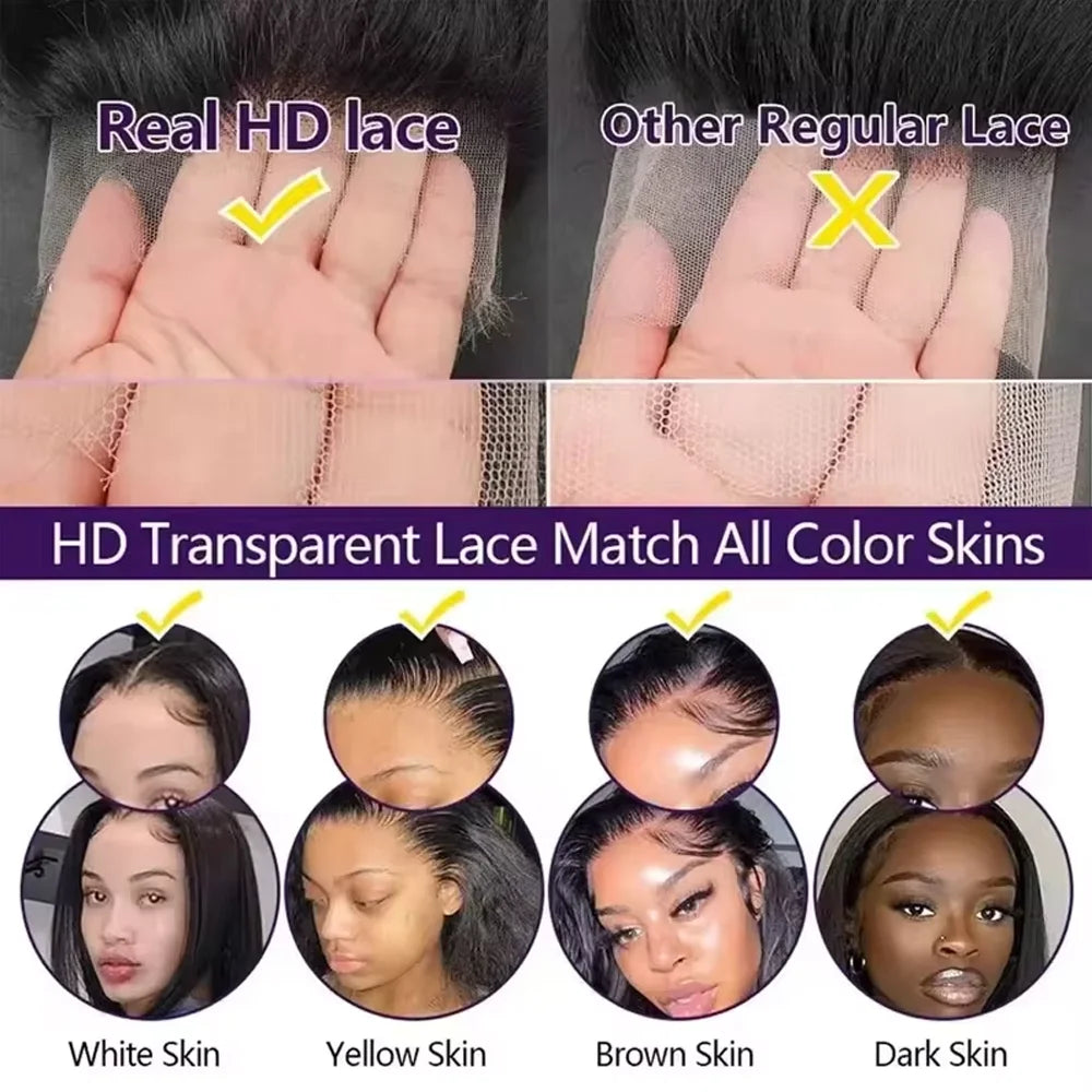 Deep Wave 13X4 Hd Lace Front Human Hair Wig 42 Inch Deep Wave 13X6 Hd Lace Frontal Wig 250 Density 5X5 Glueless Wig for Women