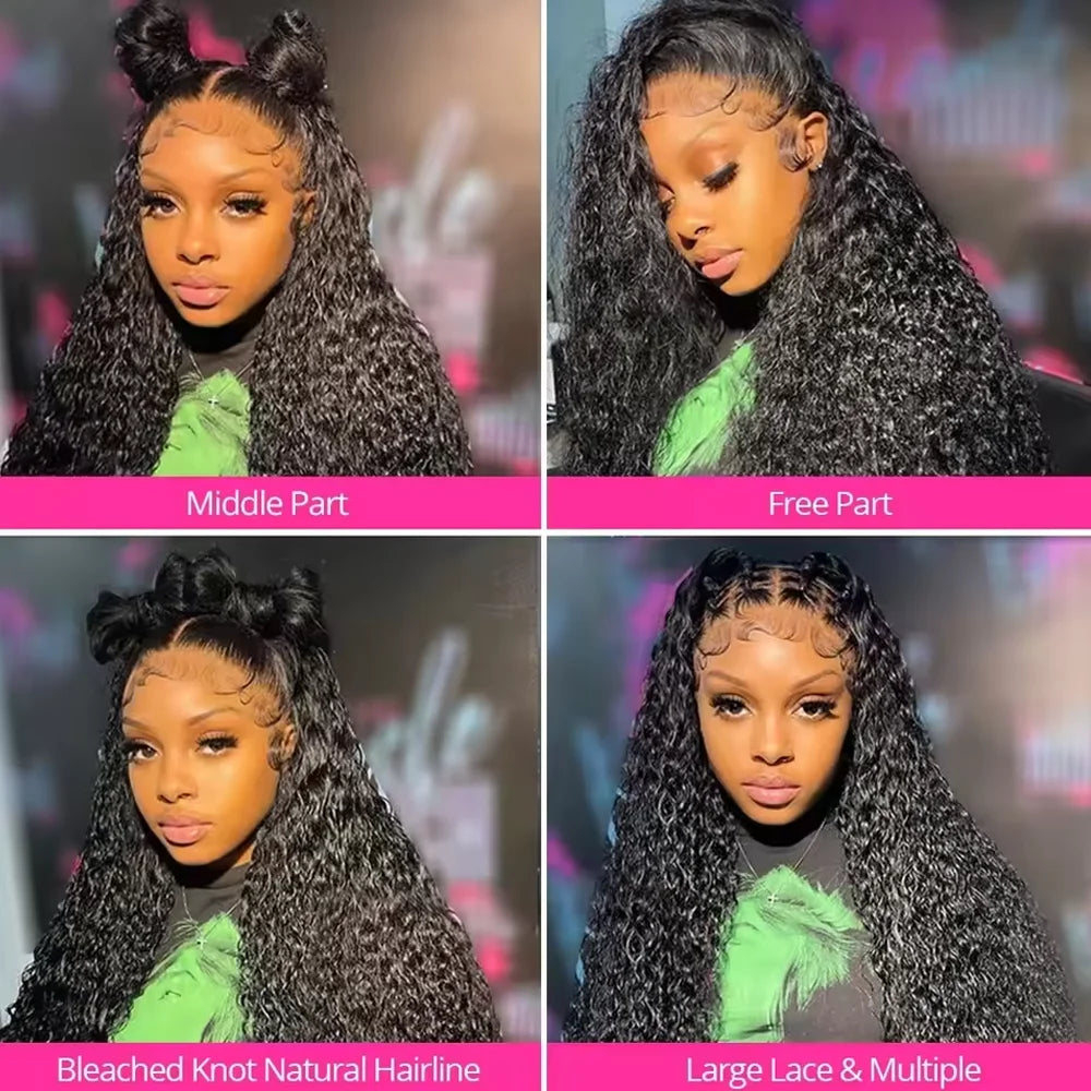 Deep Wave 13X4 Hd Lace Front Human Hair Wig 42 Inch Deep Wave 13X6 Hd Lace Frontal Wig 250 Density 5X5 Glueless Wig for Women