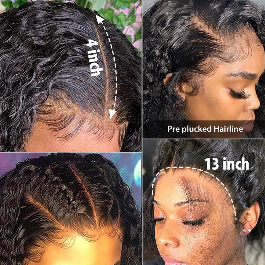 Perruque Deep Wave HD 13x4 – Cheveux Humains Naturels