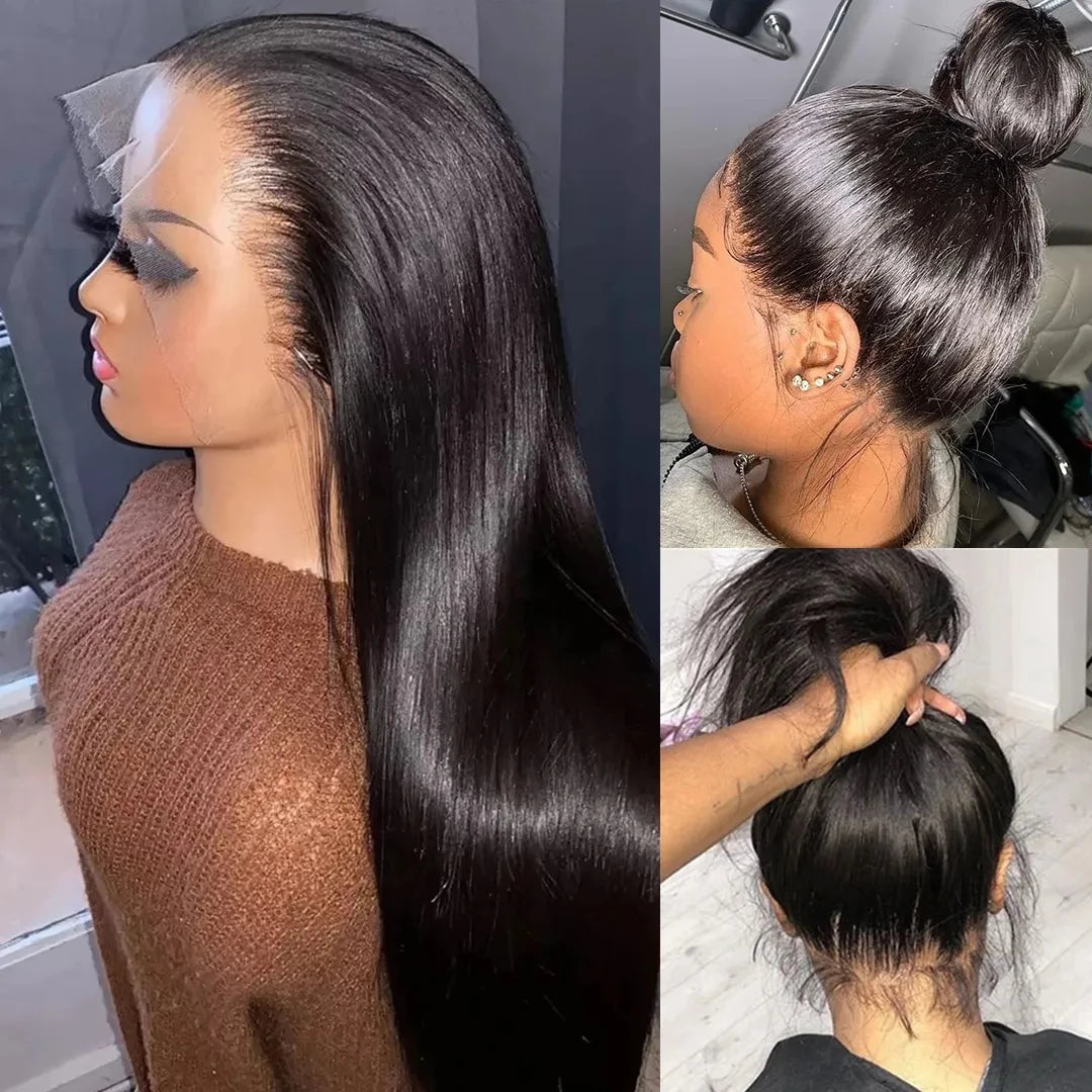 Perruque Lace Front Lisse Premium – Cheveux Humains 100 % Naturels
